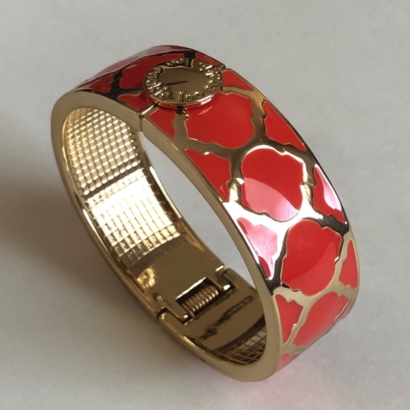 Cookie Lee Jewelry - Cookie Lee Bracelet Collectible Enamel Red Orange Couture